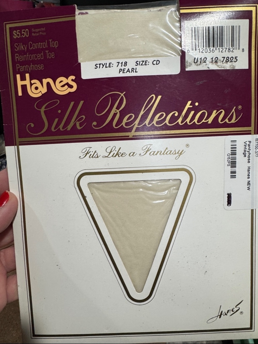 Hanes Silk Reflections Pantyhose in Pearl cream off white size CD
